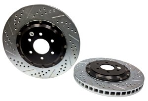 Dodge Viper Brake Rotor (2) - Rear - Baer Brakes - Eradispeed+ 2-Piece Slot & Drilled - `03-`10